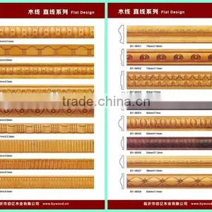 Hand Carved Decorative Wood Caving Solid Wood Moulding thumbnail-2