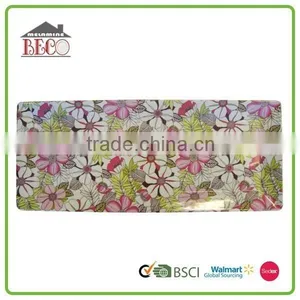Eco-friendly Printing Flower Melamine Hotel Amenity Tray thumbnail-1
