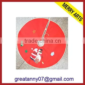 2014 New Hot Style Christmas Decoration Cheap Christmas Tree Skirts Christmas Tree Skirt Wood Wholesale thumbnail-1