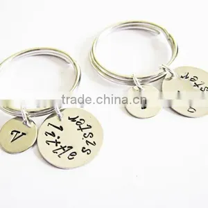 Personalized Little Sister Keychain Stamped thumbnail-2