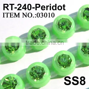 SS8 Neon ab Rhinestone Banding , Decoration Rhinestone Trimming,cabochon,jewelry Accessories,plastic Rhinestone Banding thumbnail-3