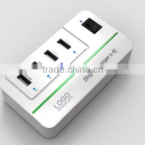 2015 NEW 20W 5V4A 4 Ports High Speed Desktop ForSmartphones, Tablets and Many Other Devices USB Charger With Power IQ Technology thumbnail-5