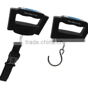 50kg Blue LCD Portable Digital Luggage Scale With Belt or Hook thumbnail-1
