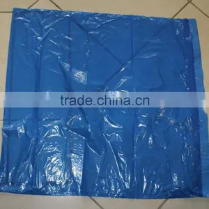 HDPE Plastic Blue Drawstring Trash Bag on Roll thumbnail-2