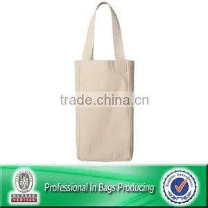 High Quality Custom Cheap Reusable Canvas Wine Bag Bottle Bag thumbnail-1