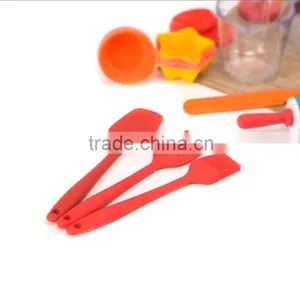 Wholesale Non-stick Durable Silicone Spatula Set of 3 Pieces-2 Pieces Silicone Spatula and 1 Brush Silicone Spatula Set of 3 thumbnail-1