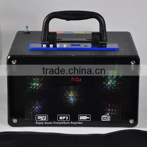 SU-66A Wooden Flash Handle Speaker With USB, TF Card ,FM Radio MP3 Music Player Speakers Quality Choice thumbnail-1