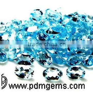 Sky Blue Topaz Semi Precious Gemstone Oval Cut Lot For Platinum Bracelet From Jaipur thumbnail-2