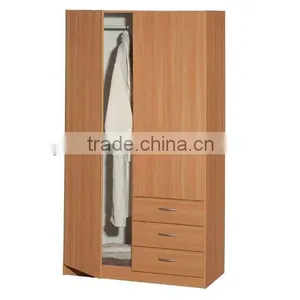 2 Door kd Melamine Wooden Wardrobe thumbnail-1