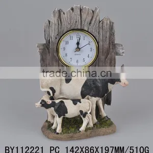 Farm Polyresin Cow Table Clock thumbnail-4