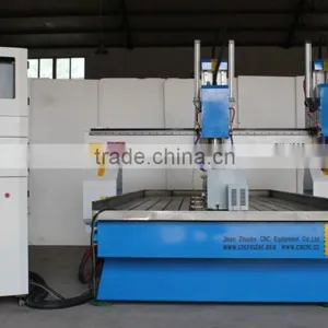 4*8 Feet 1325 Double Spindles 3D CNC Engraver With Air Cylinder for Z Holding Original NcStudio Dust Collector ZK-1325 thumbnail-5