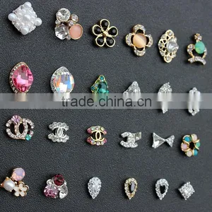 Gold Plating no Fading Color Drop Bow Pearl Big Stone Crown Nail Metal Jewelry Quality Choice thumbnail-2