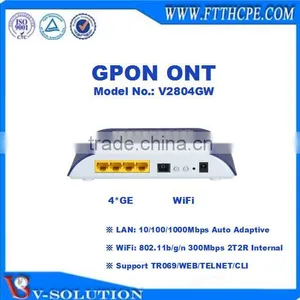 4GE+WiFi GPON ONT GPON ONU With CE Certification for FTTH Solution thumbnail-1