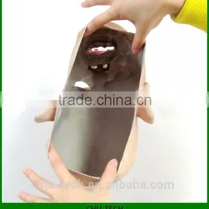 Halloween Mask Silicone 360 Full Face One Eye Without Hair Airsoft Khaki Grimace thumbnail-5