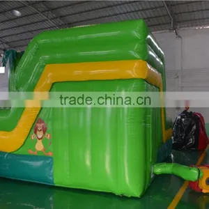 Selling Popular Mini Green Combo Inflatable Combo Bouncer for Children thumbnail-2
