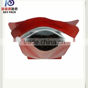 Ziplock Seal Flat Bottom Plastic Coffee Bag With Valve for Beans Packaging 250g 500g thumbnail-1
