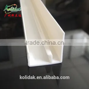 L Shape Bright Surface PVC Plastic Profile With Slot thumbnail-1
