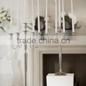 New Products Wrought Iron Lantern Candle Holder Wedding Candelabra for Table Top Chandelier Centerpieces thumbnail-2
