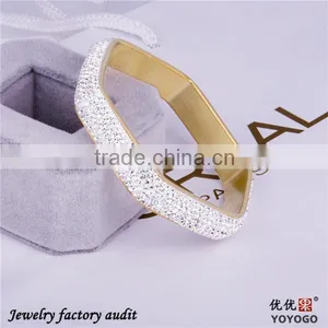2014 Rhinestone Metal Spring Stainless Steel Bracelet thumbnail-1
