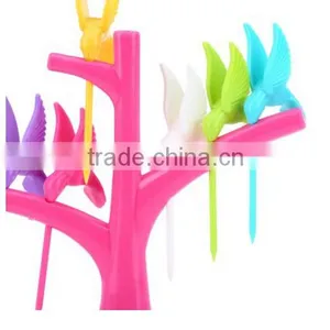 Creative Bird Plastic Fruit Dessert Salad Forks / Salad Forks Bird Fruit Snack Dessert thumbnail-4