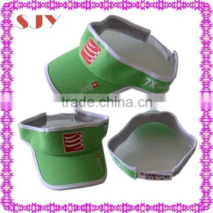 100%polyester White Piping Custom Design Vintage Visor Cap thumbnail-3