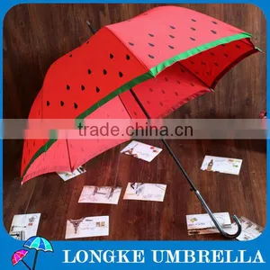 Fruit Auto Open Watermelon Straight Umbrella thumbnail-1
