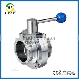 DN32 OD 32mm Clamp Connection Stainless Steel 304 Sanitary Butterfly Valve thumbnail-1
