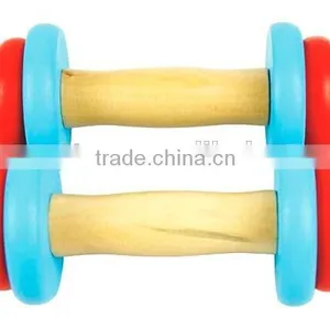 Colorful Wooden Dumbbell For Children and Women thumbnail-3