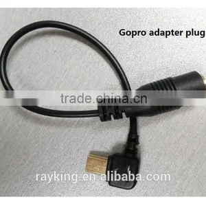 Mini USB Adaptor TRS Output, Gopro Camera Hero 3/3+/4 Adapter Connect With Recording Microphone thumbnail-2