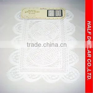 2pcs - Pure White Oblong Lace Placemat For One Dollar Item, Kitchenware thumbnail-1