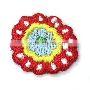 Colorful Flower Design Crochet Applique thumbnail-1