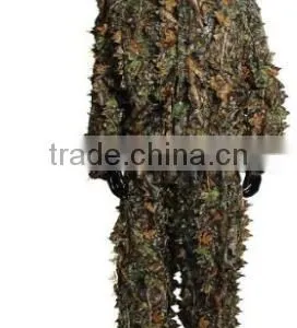 Woodland Camo Ghillie Suit 3D Camouflage Jungle Hunting Clothing Set thumbnail-1