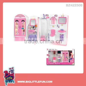 Plastic Mini Toy Doll House Furniture Bathroom Toy thumbnail-1