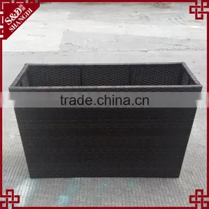 Custom Tall Rattan Planter Boxes thumbnail-1