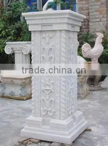 Good Quality Round Marble Column Marbe House Pillars Designs thumbnail-5
