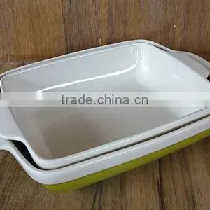 7''/9''/11'' Ceramic Bakeware Ceramic Square Bakeware Cake Ceramic Tray thumbnail-6
