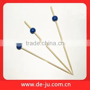 Dark Blue Ball Decorative Disposable Bamboo Skewer For Picnic Barbecue thumbnail-1