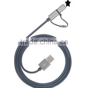 2 in 1 Cable 8 Pin Micro Usb for Mfi Charging Cable thumbnail-4