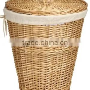 Willow Material Laundry Basket Cloth Used Laundry Cart thumbnail-2