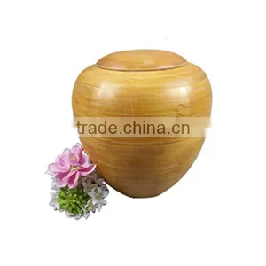 European Bottle Style Cremation Urn Funeral Wooden Ashes Urn thumbnail-1
