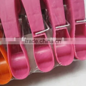 24 pc Plastic Anti Slip Cloth Clips Three Colours/clothespin thumbnail-3