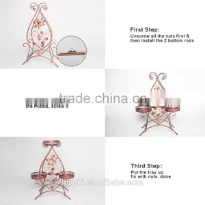 3 Flower Pot Display Garden Decorate Plant Flower Pot Metal Iron Plant Storage Stand thumbnail-6