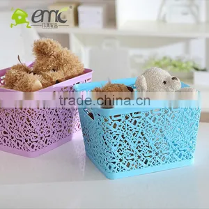 Emc Plastic Baskets, Plastic Rectangular Baskets With Handle thumbnail-5