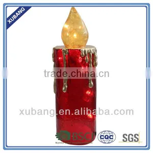 Chinese Cheap Fiber Glass Christmas Decorative Candle Light for Holiday Products thumbnail-1