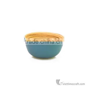 Lacquered Bamboo Salad Bowl, Spun Bamboo Bowls Safe for Health thumbnail-2