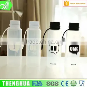 Travel Folding Silicone Water Bottle With Handle Clear Item For Drinks thumbnail-2