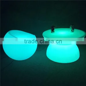 OEM Plastic LED Bar Molded Furniture Party LED Lighted Table and Chair Set for Party thumbnail-1