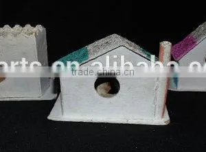 1950s Set of 3 Mica Christmas Houses (One Church) thumbnail-2