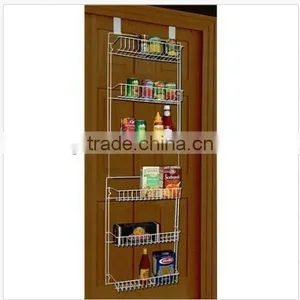 5 Foot Over Door Storage Rack/ 5-Foot Vinyl Covered Steel Over Door Storage Basket Rack thumbnail-1