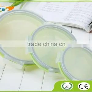 Food Grade Collapsible Silicone Storage Container 3 Sizes/ Air-tight Silicone Folding Lunch Box Microwave Safe thumbnail-2